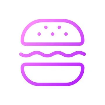 Burger pixel perfect gradient linear ui icon 스톡 일러스트