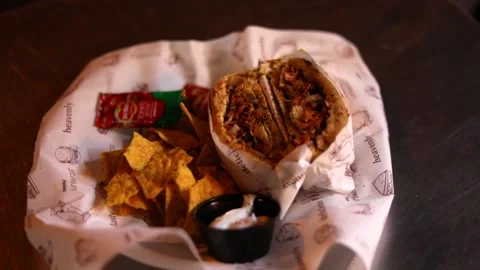 Burger Platter Combo Stock Footage 132581505