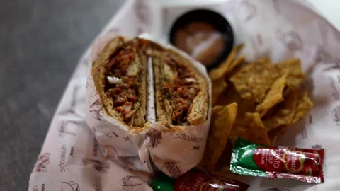 Burger Platter Combo Stock Footage 132581510