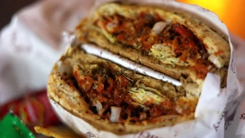 Burger Platter Combo Stock Footage 132581552