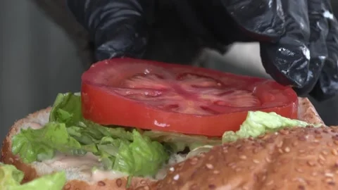 Burger Sandwich Stock Footage 269836719