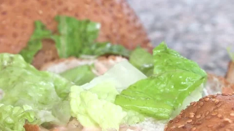 Burger Sandwich Stock Footage 269836723