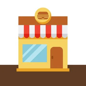 Burger shop element vector illustration 库存插图
