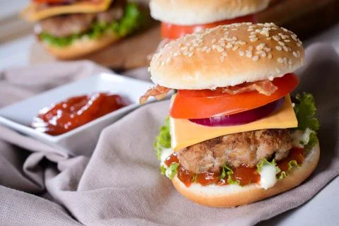 Burger time Stock Photos
