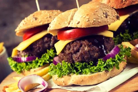 Burger time Stock Photos