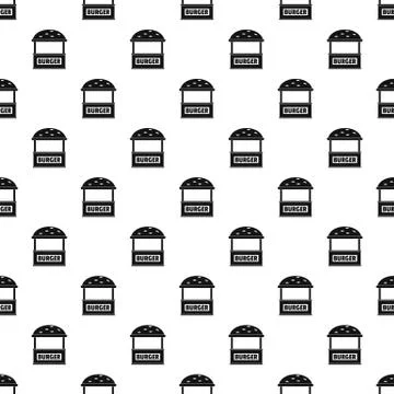 Burger trade pattern seamless Illustrazione stock