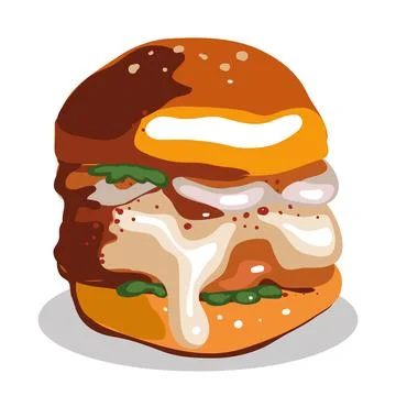 Burger vector art Illustrazione stock