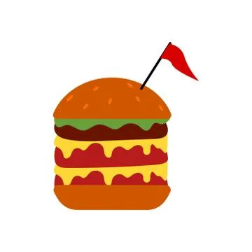 Burger vector design template illustration Illustrazione stock