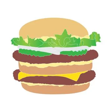 Burger vector icon Stock Illustration