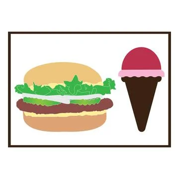 Burger vector icon Stock Illustration