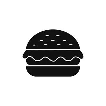 Burger vector icon illustration Stock Illustration