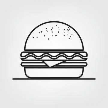 Burger Vector Illustration. EPS 10. flat icons design. Stock Illustration