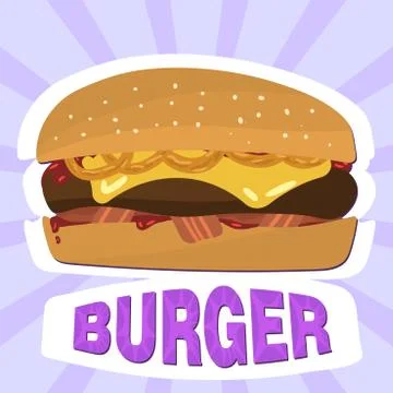 Burger Vector Illustration Illustrazione stock