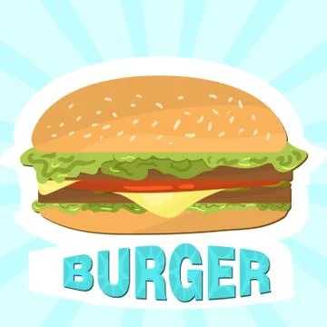 Burger Vector Illustration Illustrazione stock