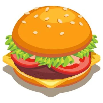 Burger vector illustration. Ilustración de archivo