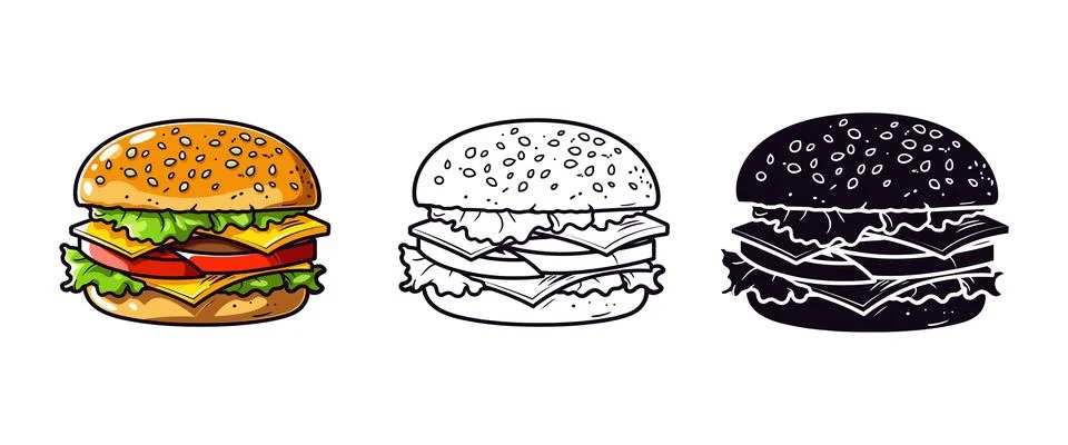 Burger vector illustration Stock Illustration