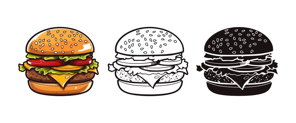 Burger vector illustration Stock Illustration
