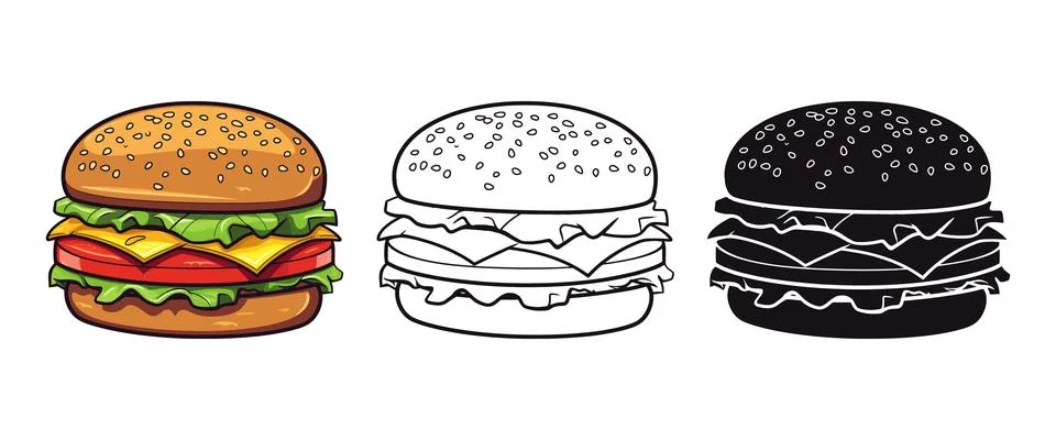 Burger vector illustration Stock Illustration