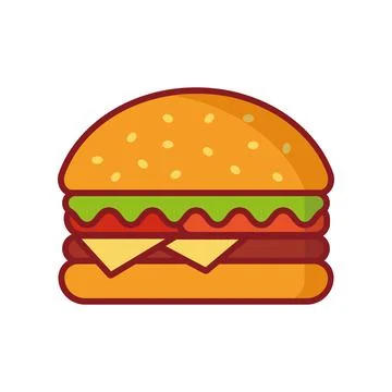 Burger vector Illustration. Simple element illustration. Burger icon Stock Illustration