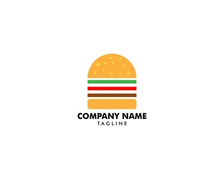 Burger Vector Logo Design Element Stock Illustration