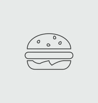 Burger vector sign Stock Illustration