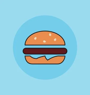 Burger vector sign Stock Illustration