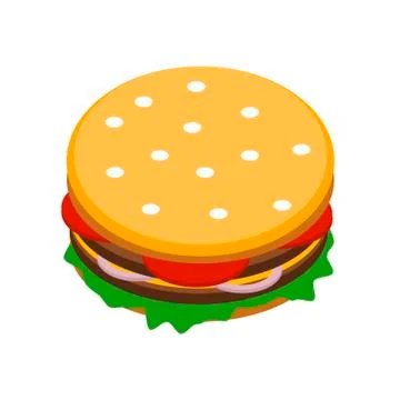 Burger on white background. Vector illustration. EPS 10. Stock Illustration