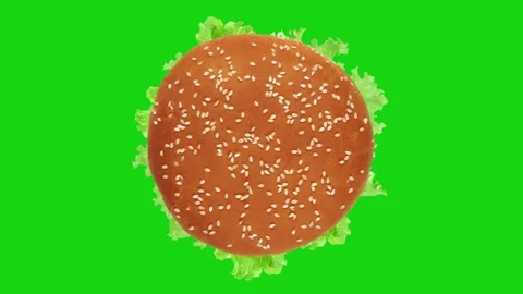 Burgers animation in scrolling in diagonal position 4K background. Fast foo.. Stock Footage 264137847
