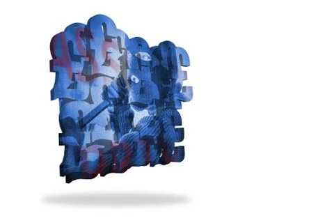 Burglar on abstract screen Illustrazione stock