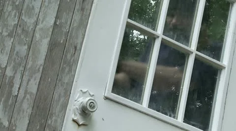 Burglar Breaking In Stock Footage 22774560