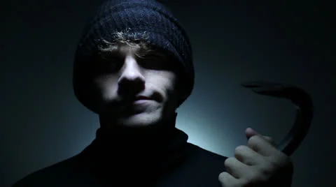 Burglar Man Stock Footage 26876801