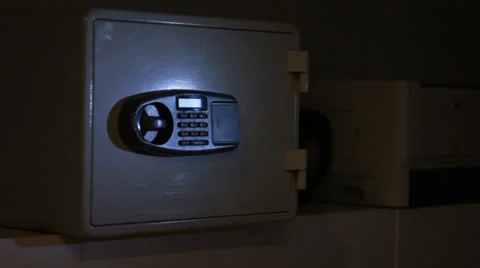 Burglar in the Office Stock Footage 22643454