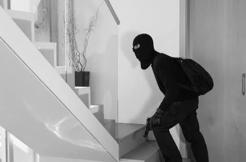 Burglar stealing Foto stock