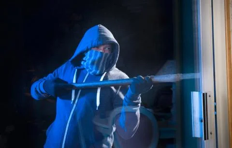 Burglar at work Stock Photos