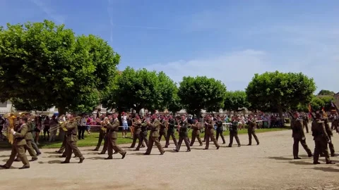 Burgos, Spain - Jun 17, 2022: Gigantes and cabezudos in Burgos, Spain Stock Footage 201099331