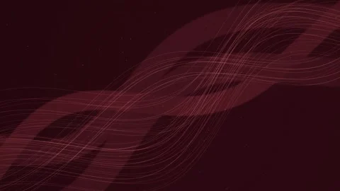 Burgundy flowing waves and thin curved lines move diagonally Stock Footage 342211957