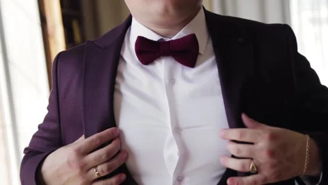 Burgundy jacket Stock Footage 146642606