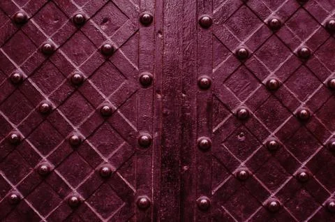 Burgundy metallic background, elements of forging Stock Photos