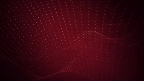 Burgundy particle wave rolls in a seamless loop Stock Footage 341855971