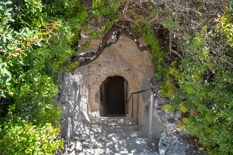 Burial at the cave Stock Photos