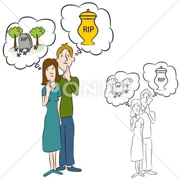 Burial thoughts Stock Illustration