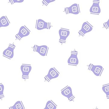 Burial urn glyph vector seamless pattern Stock Illustration