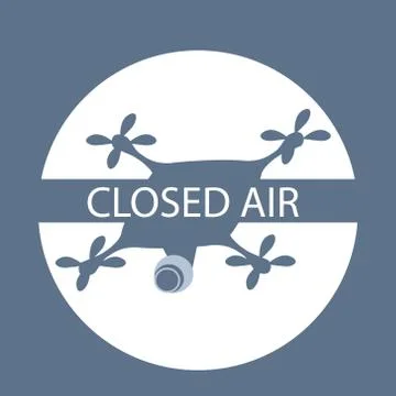 Buried space for quadrocopters. Vector blue illustration Stock Illustration