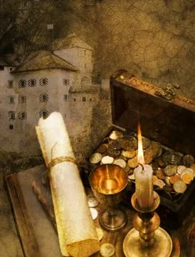 Buried treasure Stock-Illustration