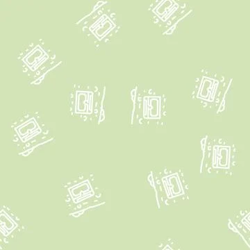 Buried treasure line vector seamless pattern イラスト素材