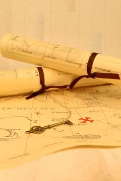 Buried Treasure Map Stock Photos