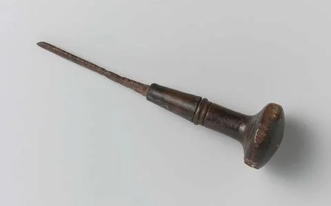 Burijn with narrow handle with thick button. Mushroom-shaped wooden bond, ... Photos