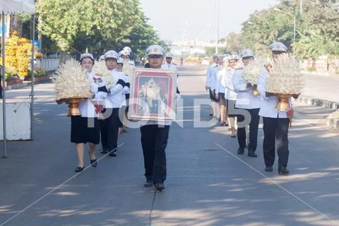 Buriram ,Thailand - October 26 ,2017: Thai government officer in dress unifor Stock Photos