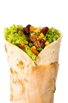 Burito isolated Stock Photos