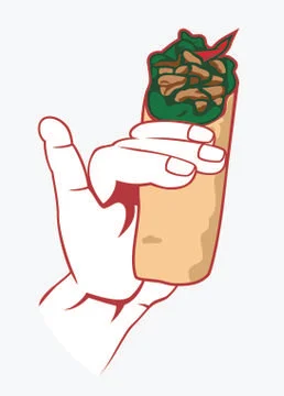 Buritto food vector Stock Illustration
